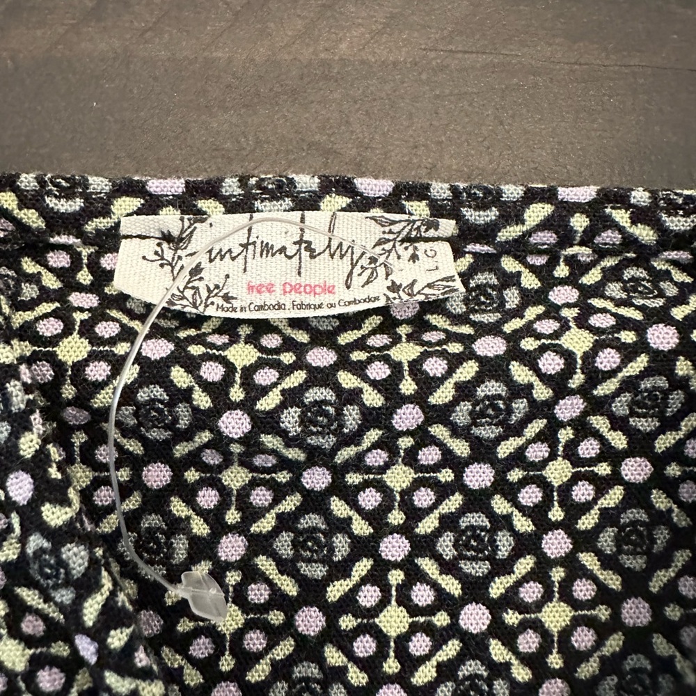 Free People Black and White Floral Knit - Picture 2 of 3